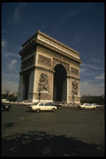 205011 Arc De Triomphe Traffic Circle A4 Photo Print