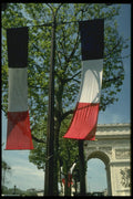 205014 French Banners, Champs Elysees A4 Photo Print