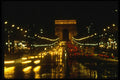 205021 Champs Elysses Night View A4 Photo Print