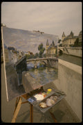 205033 Painting Of Seine's Ile De Cite A4 Photo Print