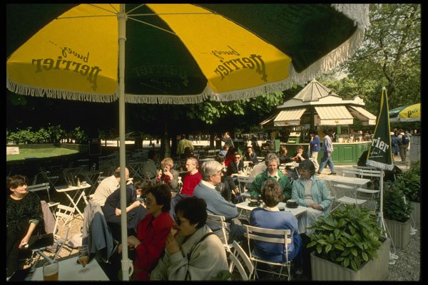 205040 Tuileries Garden Outdoor Cafe A4 Photo Print