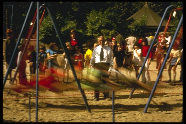 205049 Swings, Luxembourg Garden A4 Photo Print