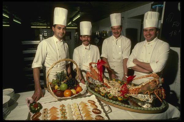 205080 Friendly French Chefs A4 Photo Print