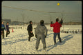 206031 Snow Volleyball A4 Photo Print