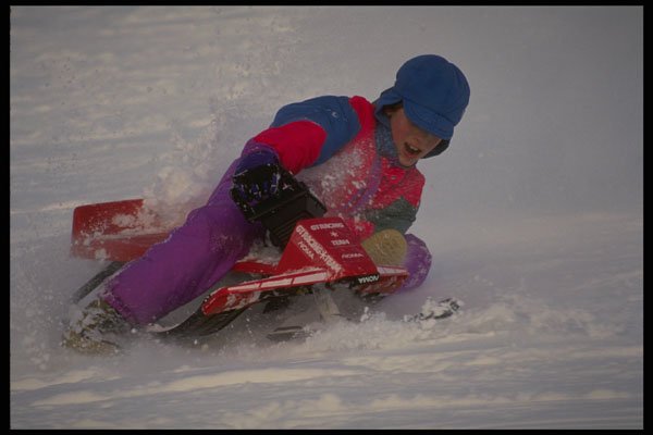 206037 Sleigh Rider A4 Photo Print