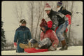 206038 Children Sliding A4 Photo Print