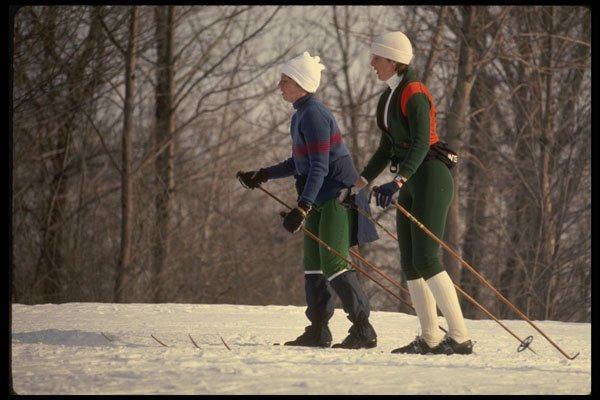 206039 Cross country Skiing A4 Photo Print
