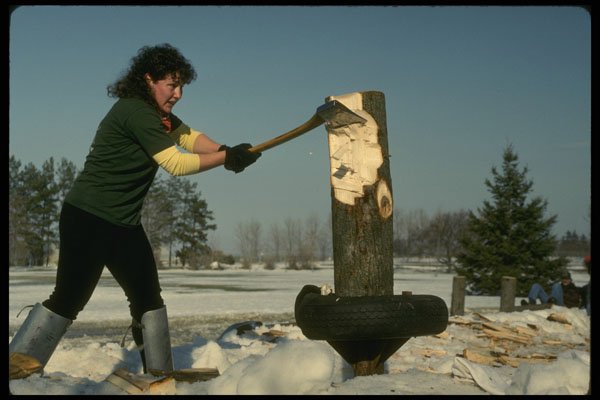 206046 Vertical Chop Woodsmen's Competition A4 Photo Print
