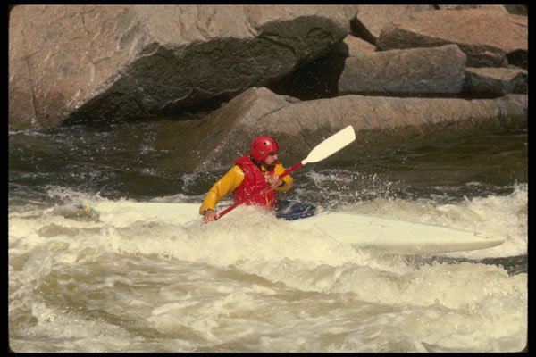 206097 Kayak In White Water A4 Photo Print