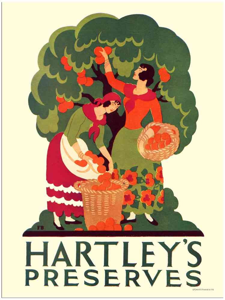 2061H Hartleys Preserves 1930S Vintage Advert A4 Photo Print
