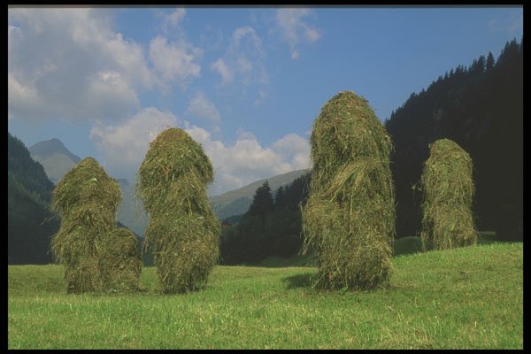 207005 Haystacks A4 Photo Print