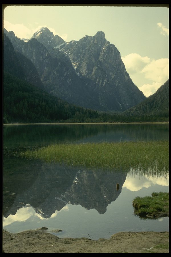 207044 Toblach Lake, South Tyrol A4 Photo Print