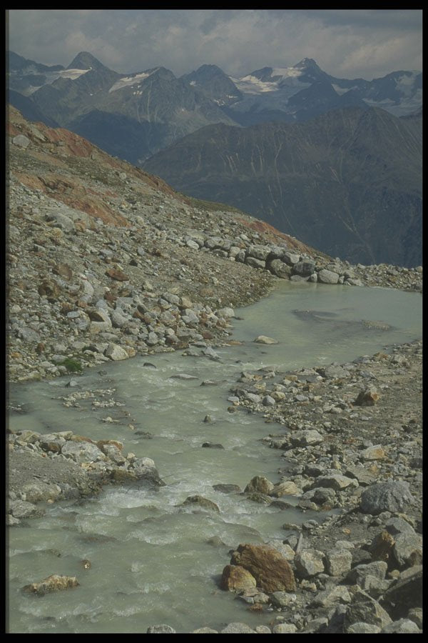 207076 Glacier Run off, Tyrol A4 Photo Print