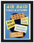 2092 air raid precautions war poster 2 Vintage Advert A4 Photo Print