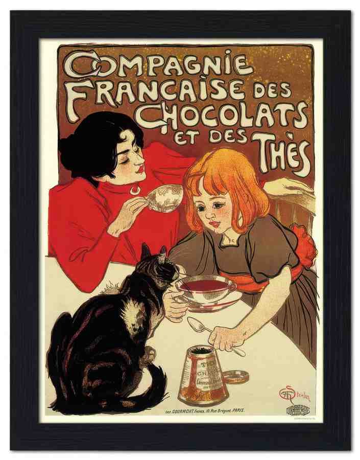 2096 compagnie francaise chocolate 2 Vintage Advert A4 Photo Print