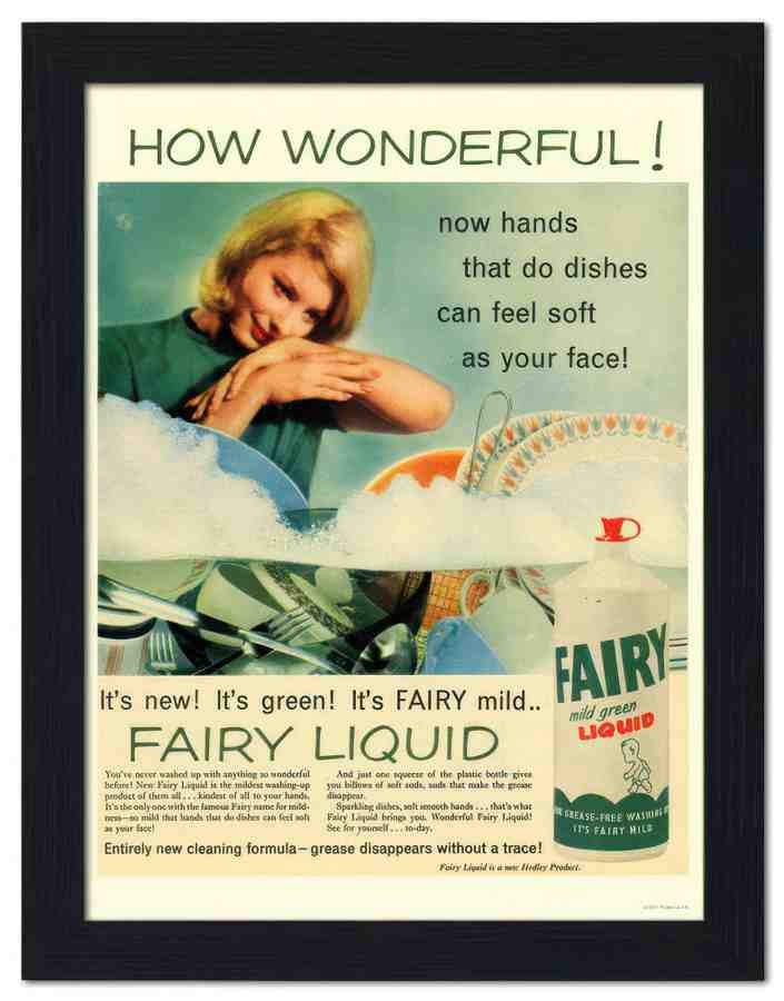 2097 1960s washing up liquid 2 Vintage Advert A4 Photo Print