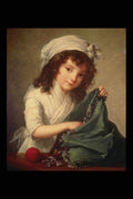 211002 Girl With Wool Bag , England A4 Photo Print