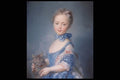 211007 Girl In Blue With Kitten , Perronneau, France A4 Photo Print