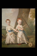 211009 Two Girls With Rake , John Zoffany, England A4 Photo Print