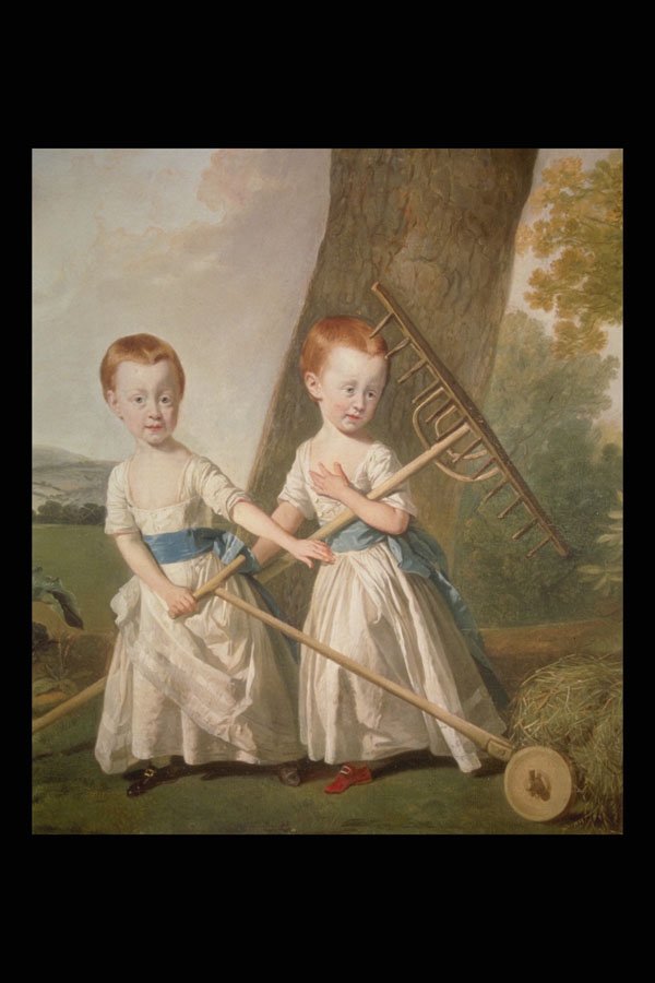 211009 Two Girls With Rake , John Zoffany, England A4 Photo Print