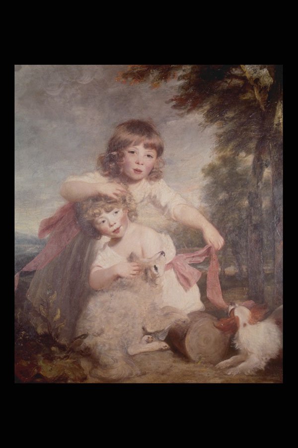 211012 Two Girls With Dogs , England A4 Photo Print