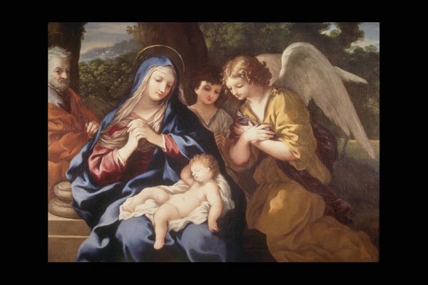 211065 Holy Family With Angel , Italy A4 Photo Print