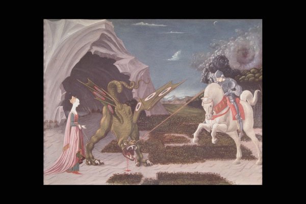 211072 ' St. George Slaying Dragon ' A4 Photo Print