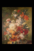 211079 Flowers With Butterfly , Flemish A4 Photo Print