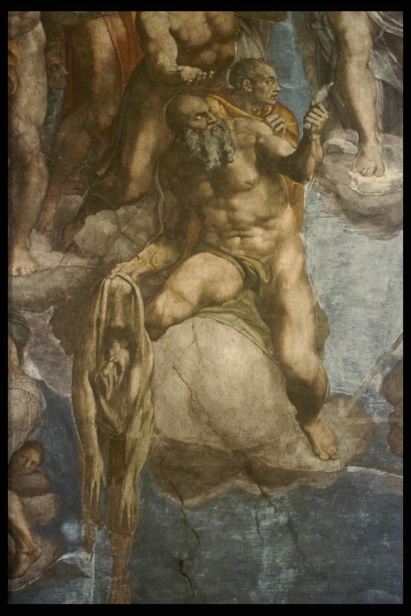 211096 Apostle With Skin Of St. Bartholomew , Michelangelo, Vatican A4 Photo Print
