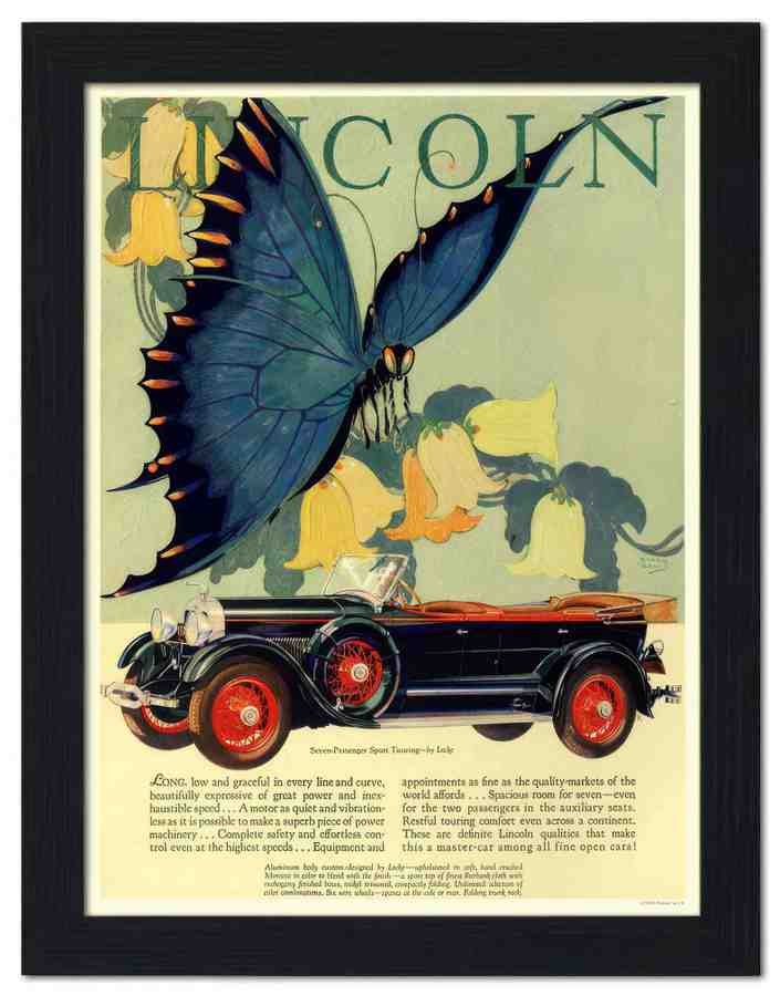 2120 lincoln art deco car advert 2 Vintage Advert A4 Photo Print