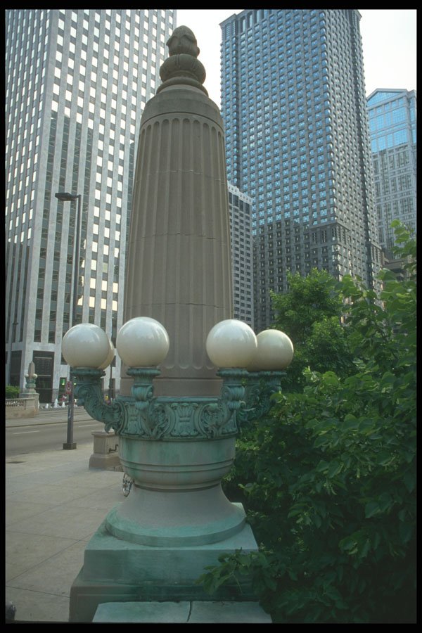 212019 Street Light, E. Wacker Dr. A4 Photo Print