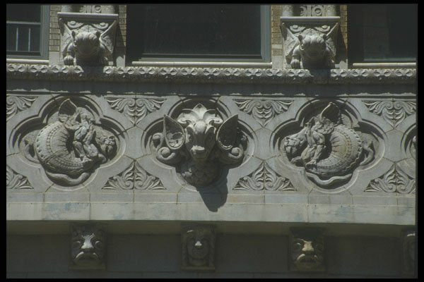 212028 Stone Building Detail, State St. A4 Photo Print