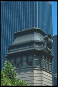 212029 Bridge Building Over Chicago River A4 Photo Print