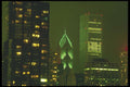212032 Chicago Night Skyline A4 Photo Print