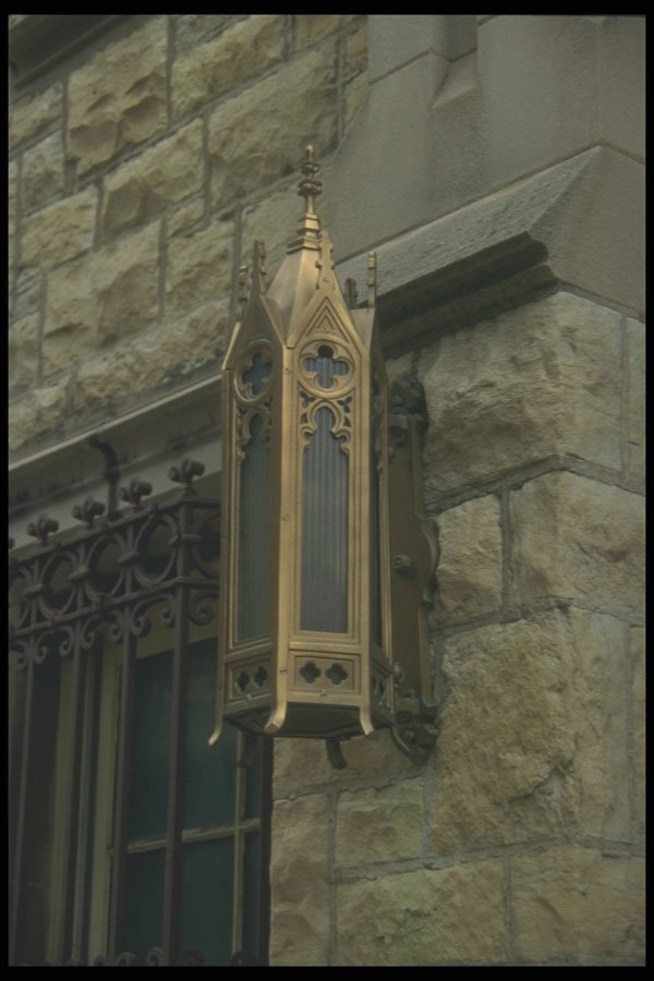 212061 Exterior Lamp, Episcopal Church Center, E. Huron St. A4 Photo Print