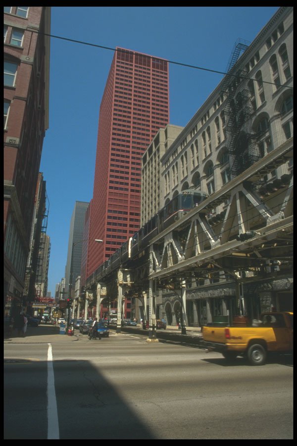 212084 Elevated Transit Line, Wabash St. A4 Photo Print
