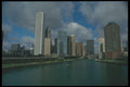 212087 Looking West Up Chicago River From Lakeshore Bridge A4 Photo Print