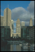 212089 North Pier And Tribune Tower A4 Photo Print
