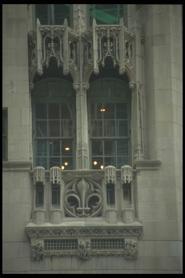 212093 Window, Tribune Tower A4 Photo Print