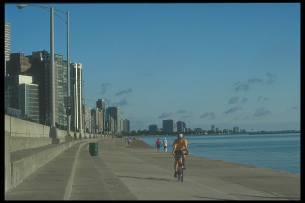 212097 Waterfront Bicycle Path, Looking North A4 Photo Print