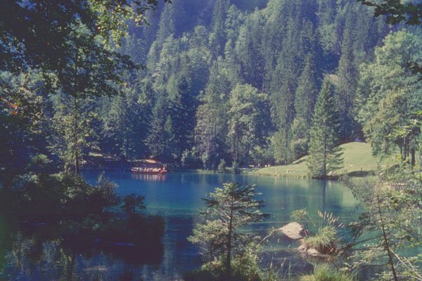 213074 Lac Blue, Switzerland A4 Photo Print