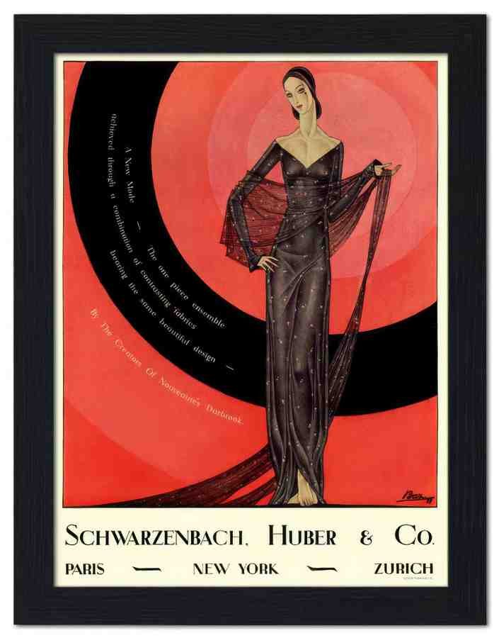 2136 art deco fashion advert 2 Vintage Advert A4 Photo Print