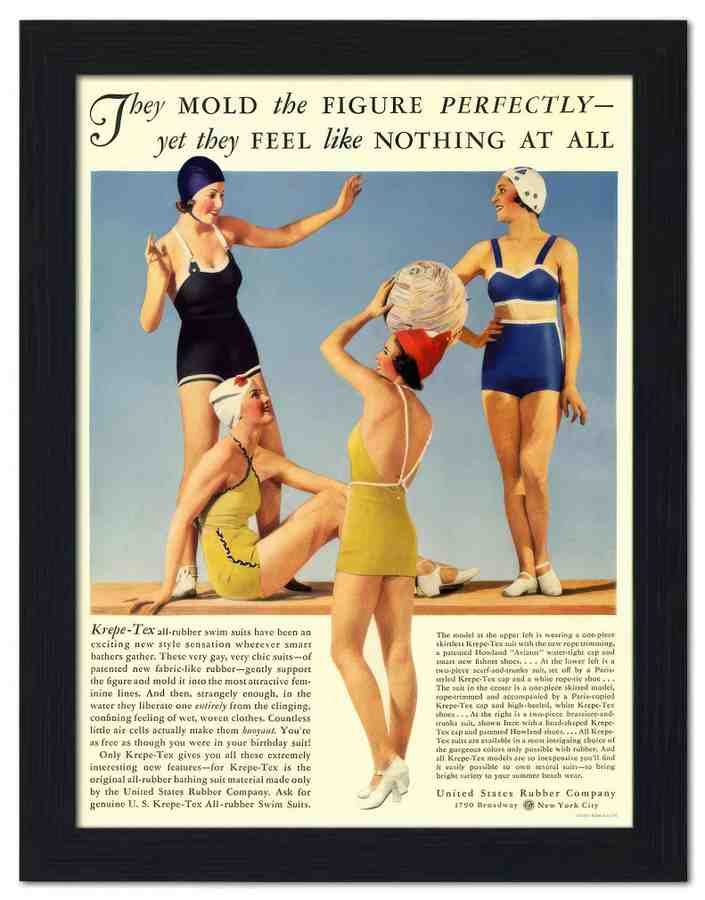 2145 1940s swimwear advert 2 Vintage Advert A4 Photo Print