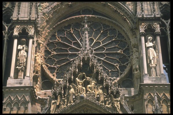 215006 Reims Cathedral A4 Photo Print