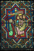 215032 Stained Glass, Beauvais Cathedral A4 Photo Print