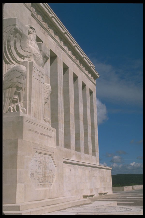 215042 American War Monument, Chateau Thiery, Champagne Region A4 Photo Print