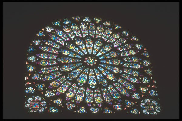 215075 Rose Window, Notre Dame Cathedral, Paris A4 Photo Print