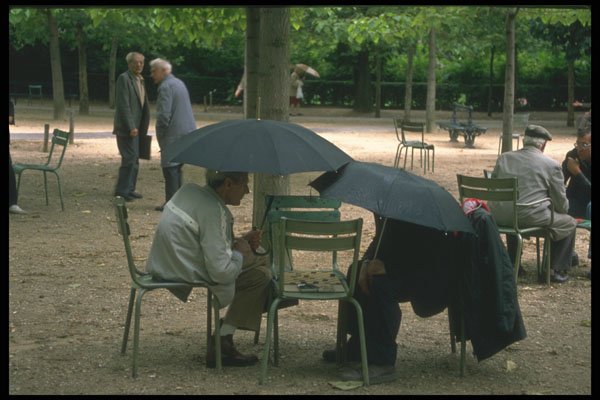 215086 Checker Players, Luxembourg Gardens, Paris A4 Photo Print