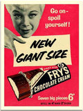 215H New Giant Size Frys Chocolate Cream advert A4 Photo Print