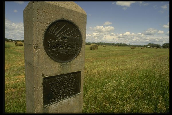 216014 Permanent Oregon Trail Marker, Nebraska A4 Photo Print